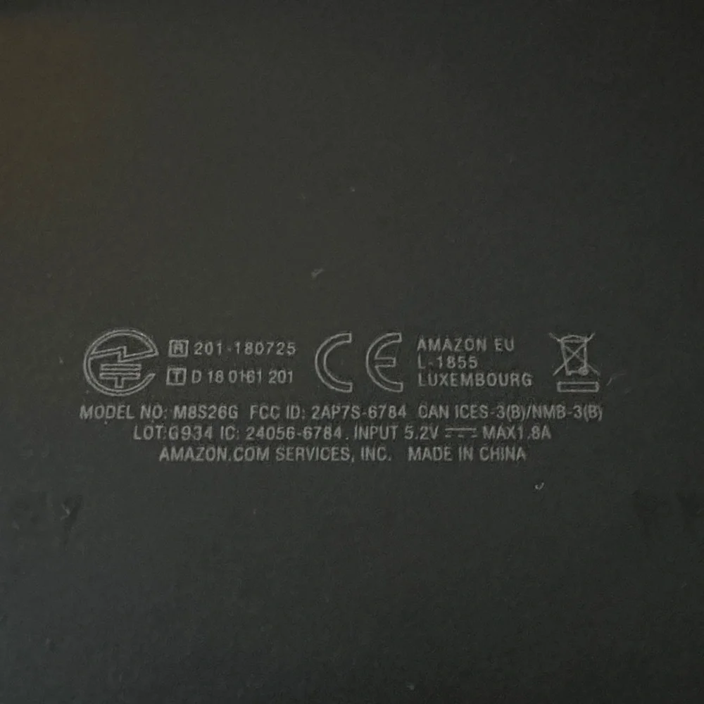Amazon Fire tablet w/ charger